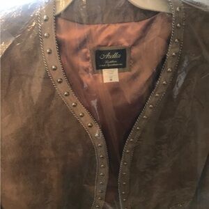 NWOT Vintage Arella Leather and Sportswear jacket
